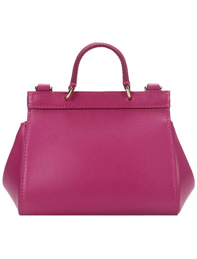 кожаная сумка цвета фуксии Dolce & Gabbana - 1204508280134 - Фото 4