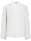 Шелковая блуза с бантом - 1034509181686