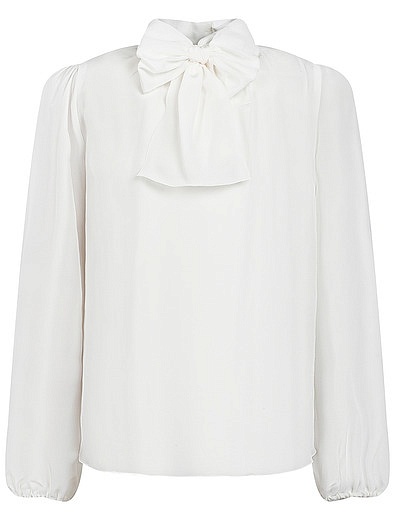 Шелковая блуза с бантом Dolce & Gabbana - 1034509181686 - Фото 1