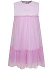 сиреневое Платье с вышитым логотипом - 1054709270287