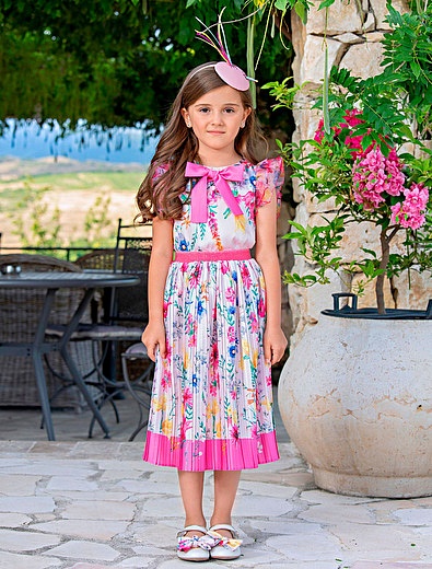 Плиссированная юбка с цветочным принтом EIRENE - 1044509172041 - Фото 2