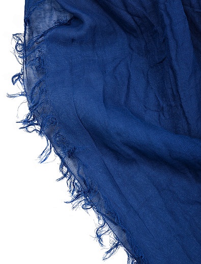 Хлопковый синий платок Il Gufo - 0011408970031 - Фото 2