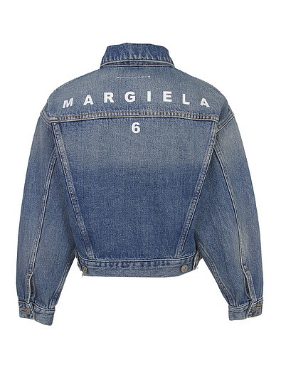 Укороченная джинсовая куртка MM6 Maison Margiela - 1074529370370 - Фото 4