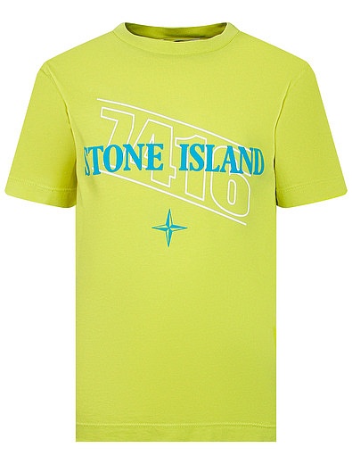 Желтая хлопковая футболка Stone Island - 1134519176709 - Фото 1