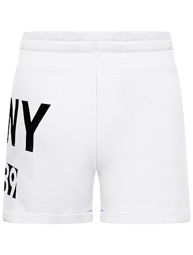 Хлопковые шорты с принтом логотипа DKNY - 1414509176682 - Фото 2