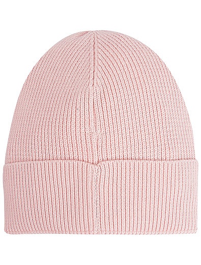 Розовая шапка из хлопка с логотипом TOMMY HILFIGER - 1354528180560 - Фото 2