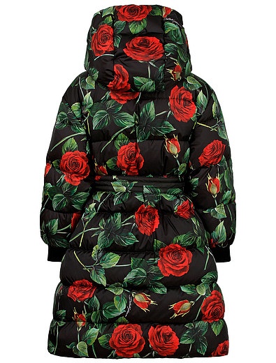 Пуховое пальто с принтом розы Dolce & Gabbana - 1124509181110 - Фото 2