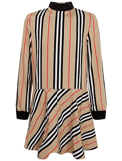 Платье в полоску Icon Stripe Burberry - 1051909980268 - Фото 1