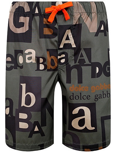 пляжные ШОРТЫ С Принтом логотипа Dolce & Gabbana - 4104519270773 - Фото 1