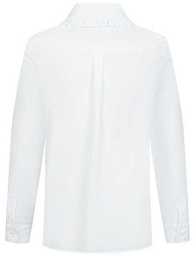 Блуза из хлопка с нашивкой на воротнике Dolce & Gabbana - 1034509084925 - Фото 6