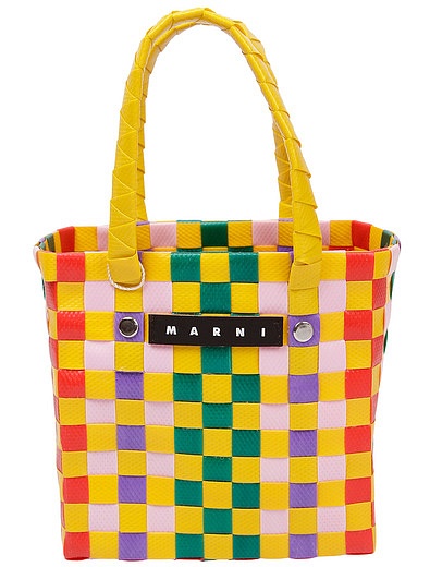 Разноцветная пляжная сумка плетеная Marni - 4134508270033 - Фото 1
