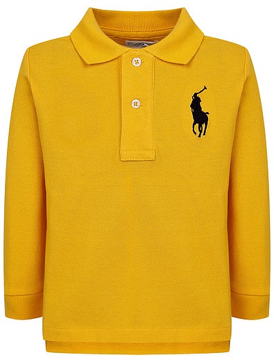 Желтое поло с вышивкой логотипа Ralph Lauren - 1144519082702 - Фото 1