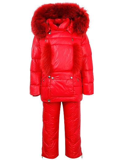 Красный комплект из куртки и полукомбинезона Manudieci - 6121309981112 - Фото 1