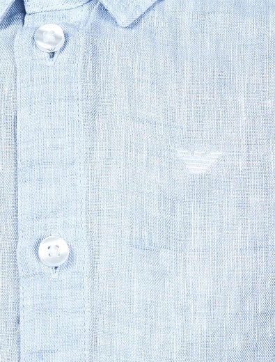 Классическая льняная рубашка Armani Junior - 1011519871387 - Фото 2