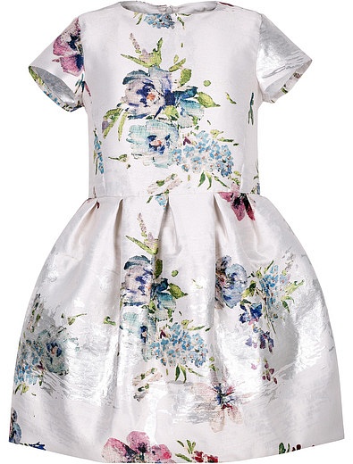 Платье с юбкой-колокол и крупным цветочным принтом Simonetta - 1052509680121 - Фото 1