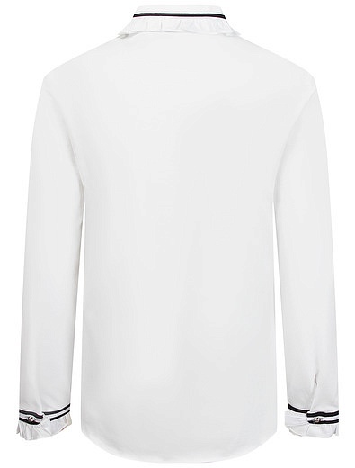 Блуза с контрастными полосами и съемным бантом Aletta - 1034509282765 - Фото 3