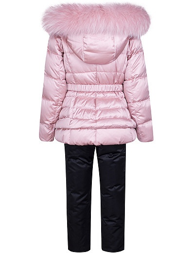 Розовый утепленный комплект из куртки и полукомбинезона Manudieci - 6123009780330 - Фото 6