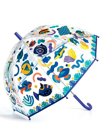 Прозрачный зонт с принтом Море Djeco - 0864509380014 - Фото 1