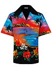 Рубашка с принтом в гавайском стиле - 1014519373905