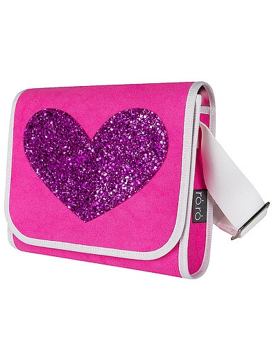 Розовая сумка с сердечком RO'RO - 1202608870095 - Фото 3