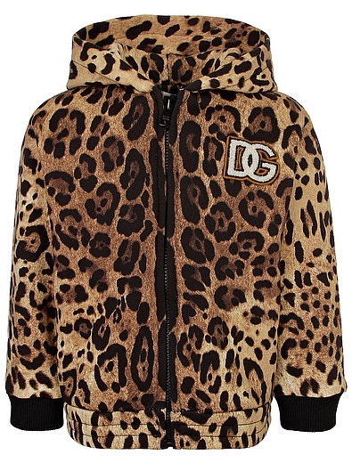 Толстовка с леопардовым принтом Dolce & Gabbana - 0074509370766 - Фото 1