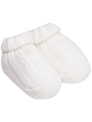 Белые носки-пинетки из шерсти Story Loris - 1531229880405 - Фото 1