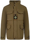 Куртка цвета хаки с накладными карманами - 1074519273360