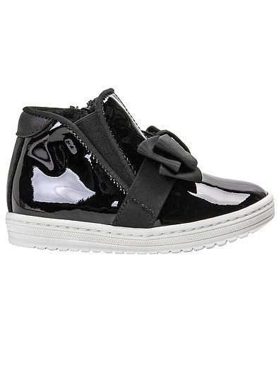 Черные лакированные ботинки с бантом Andrea Montelpare - 2031109680181 - Фото 2