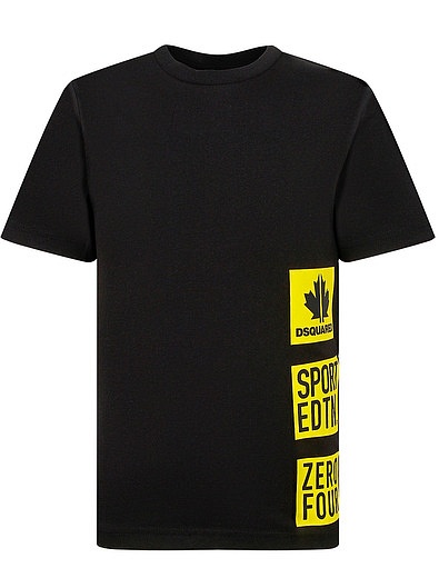 Черная футболка с принтом Dsquared2 - 1134519180881 - Фото 1