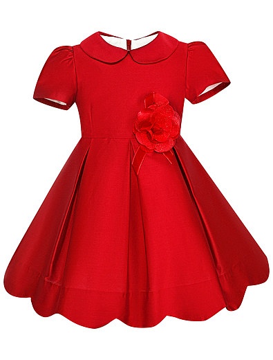 Красное платье декорированное цветком Baby A - 1054609286241 - Фото 1