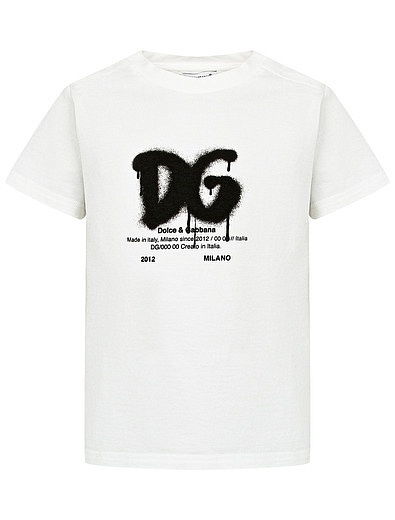 Футболка с логотипом Dolce & Gabbana - 1134519180263 - Фото 1