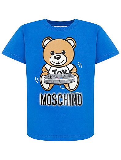 Футболка с принтом и логотипом Moschino - 1134519081805 - Фото 1