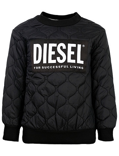 Черный стеганый свитшот Diesel - 0084519183454 - Фото 1