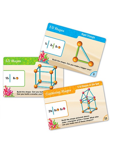 Развивающая игрушка "Погружение в геометрию с карточками" Learning Resources - 0664529180072 - Фото 3