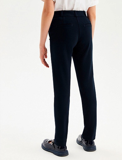 Темно-синие трикотажные зауженные брюки SILVER SPOON - 1084509280018 - Фото 3