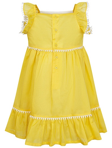 Платье желтое с коротким рукавом Il Gufo - 1052809971622 - Фото 2