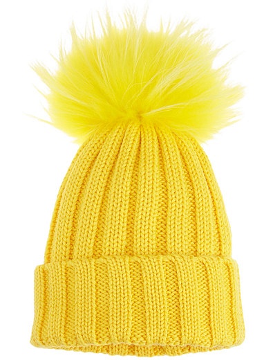 Желтая шапка из шерсти Regina - 1354509280920 - Фото 1