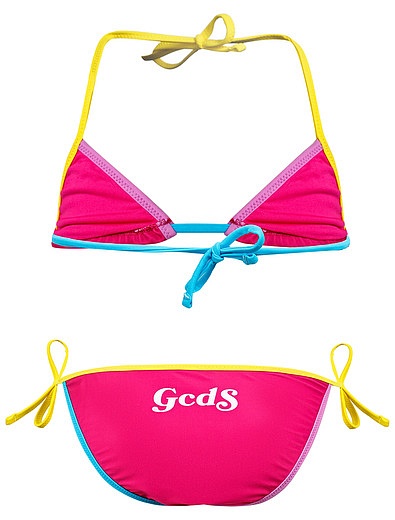 Розовый раздельный купальник с логотипом GCDS mini - 0884509171405 - Фото 2