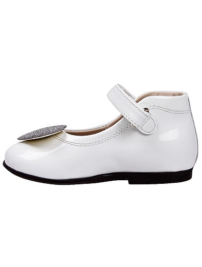 Белые лакированные туфли с сердечками Florens - 2011209980015 - Фото 3