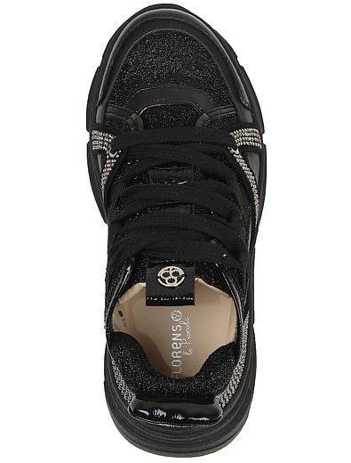 Черные кроссовки с текстильными вставками Florens - 2104509080445 - Фото 4
