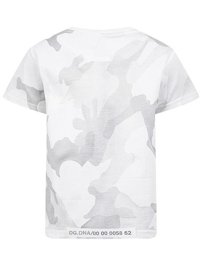 Хлопковая футболка с камуфляжным принтом Dolce & Gabbana - 1134519174347 - Фото 2