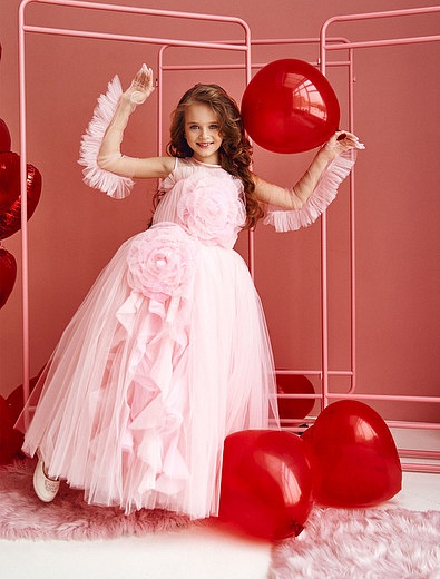 Розовое пышное Платье SASHA KIM - 1054709270935 - Фото 4