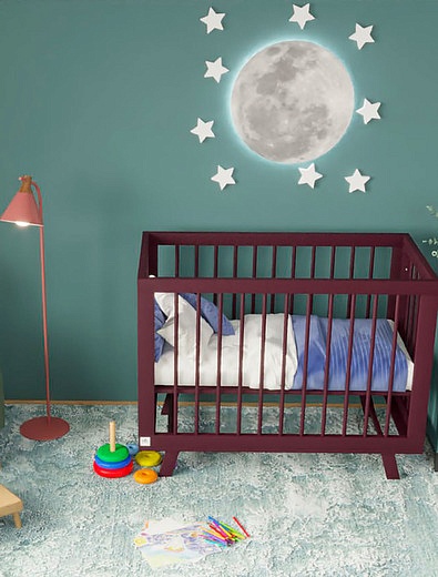 Кроватка для новорожденного Lilla  Aria бордовая Lilla - 5024529380080 - Фото 2