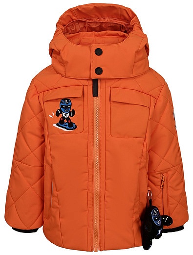 Оранжевая куртка со съемным капюшоном POIVRE BLANC - 1074519283185 - Фото 1