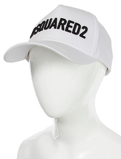 Белая кепка с вышитым логотипом Dsquared2 - 1184528370124 - Фото 4