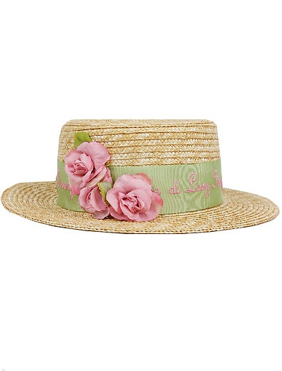 Соломенная шляпа с цветами Lesy - 1174509070297 - Фото 1