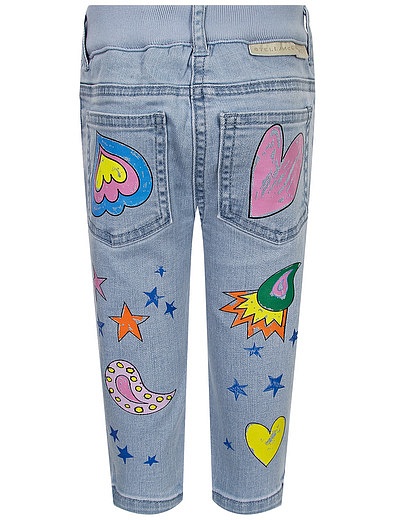 Прямые джинсы с яркими рисунками Stella McCartney - 1164509371548 - Фото 2