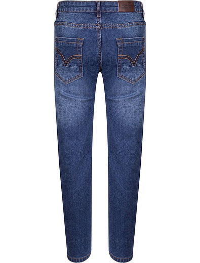 Синие зауженные джинсы с потертостями SILVIAN HEACH Kids - 1161419780231 - Фото 3