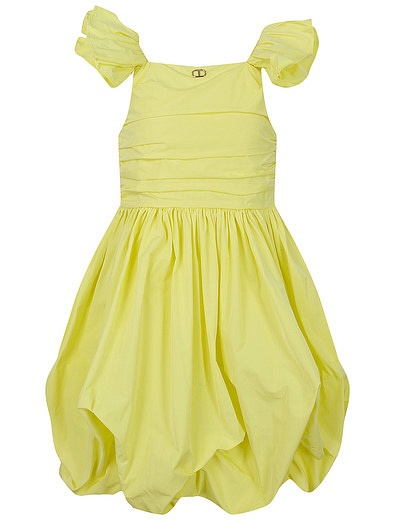 Желтое платье с пышной юбкой TWINSET - 1054509374277 - Фото 1