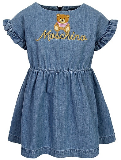 Джинсовое платье с вышивкой Moschino - 1054609377512 - Фото 1